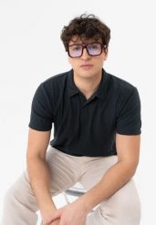 T-shirt polo z fakturą O-LARIX. Niebieskie koszulki polo męskie Volcano, l, bez wzorów, z bawełny, eleganckie, bez ramiączek. Za 99.99 zł.