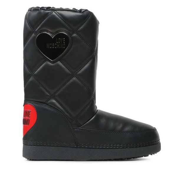 Śniegowce LOVE MOSCHINO. Czarne śniegowce i trapery damskie Love Moschino. Za 1,149.00 zł.