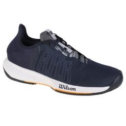 Buty do tenisa męskie Wilson Kaos Rapide Clay. Niebieskie buty sportowe męskie Wilson, z gumy, bez zapięcia, tenisowe. Za 429.99 zł.