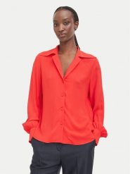 BOSS Koszula C_Brystel 50577966 Czerwony Regular Fit. Czerwone bluzki damskie Boss, bez wzorów, z wiskozy, bez kołnierzyka, bez ramiączek. Za 749.99 zł.