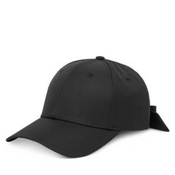 Czapka z daszkiem HUGO. Czarne czapki i kapelusze damskie Hugo, bez wzorów. Za 149.99 zł.