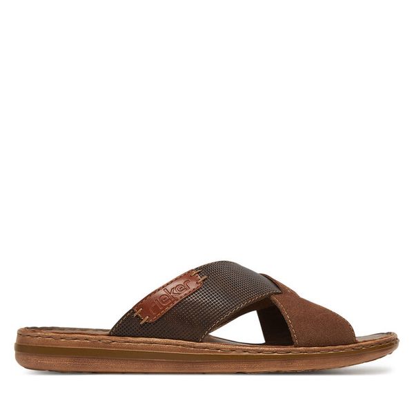 Klapki Rieker. Brązowe klapki męskie Rieker. Za 223.99 zł.