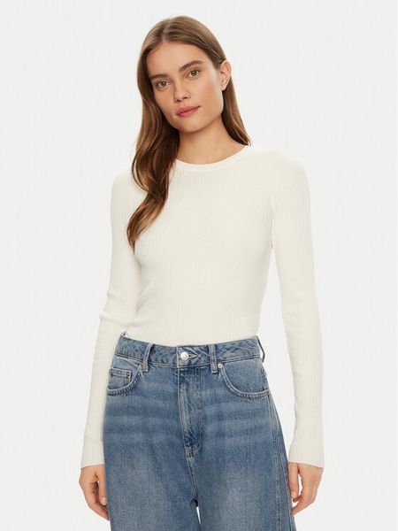 JJXX Sweter Jodi 12250072 Biały Slim Fit. Białe swetry damskie JJXX, l, bez wzorów, z wiskozy, bez kołnierzyka, bez ramiączek, bez kaptura. Za 129.99 zł.