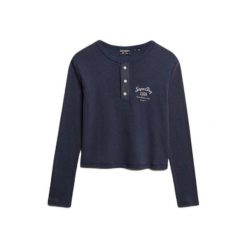 Damska koszulka z długim rękawem Superdry Athletic Essentials. Niebieskie koszulki sportowe damskie Superdry., l, bez wzorów, z materiału, bez kołnierzyka, bez ramiączek. Za 201.70 zł.
