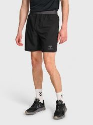 Szorty Hummel Pro. Czarne szorty sportowe damskie Hummel, l, bez wzorów, z materiału, eleganckie, z standardowym stanem, do biegania. Za 187.50 zł.