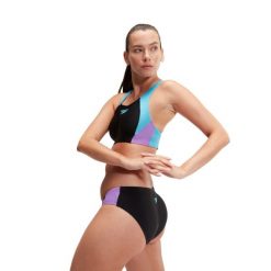 Strój kąpielowy dwuczęściowy damski Speedo Colourblock. Czarne bikini damskie Speedo, l, bez wzorów. Za 244.50 zł.