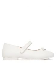 Mayoral Półbuty 43727.15 Biały. Białe półbuty dziewczęce Mayoral, bez wzorów, ze skóry, bez zapięcia. Za 209.99 zł.