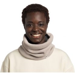 Bandana BUFF KNITTED & FLEECE NECKWARMER RENVI. Brązowe szaliki i chusty damskie Buff, bez wzorów. Za 149.90 zł.