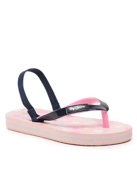Pepe Jeans Sandały Dorset Stars Gk PGS70059 Granatowy. Niebieskie sandały dziewczęce Pepe Jeans, z jeansu, bez zapięcia. Za 59.99 zł.