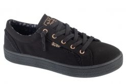 Buty sportowe Sneakersy damskie, Bobs B Extra Cute - 2Cute4U. Czarne obuwie sportowe damskie Skechers, bez wzorów, z materiału, trekkingowe. Za 199.99 zł.