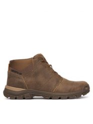 CAT Footwear Trzewiki Threshold Chukka P725956 Beżowy ciemny. Brązowe botki męskie CAT Footwear, bez wzorów, z nubiku, bez zapięcia. Za 519.99 zł.