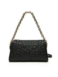 TOUS Torebka Greta 2002019651 Czarny. Czarne listonoszki damskie tous, bez wzorów, ze skóry, bez dodatków. Za 509.99 zł.