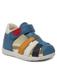 Geox Sandały B Sandal Macchia Boy B254VA 085BC C4435 Granatowy. Niebieskie sandały chłopięce Geox, ze skóry, bez zapięcia. Za 259.99 zł.