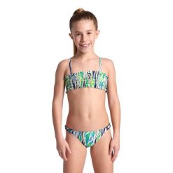 Strój kąpielowy dziewczęcy kostium dwuczęściowy basen Arena Water Print. Białe stroje kąpielowe dla dziewczynek Arena, bez wzorów. Za 89.99 zł.