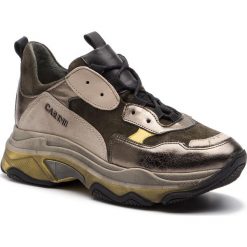 Sneakersy CARINII - B4914 L94-M63-M64-D41. Zielone półbuty damskie marki Carinii, bez wzorów, ze skóry. W wyprzedaży za 259.00 zł.