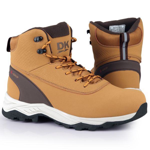 Buty męskie trekkingowe śniegowce DK CARTER. Brązowe śniegowce i trapery męskie DK, trekkingowe. Za 179.00 zł.