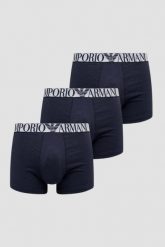 EMPORIO ARMANI Granatowy zestaw bokserek 3PACK, Rozmiar S. Niebieskie bokserki męskie Emporio Armani, m, bez wzorów. W wyprzedaży za 178.99 zł.