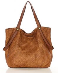 Shopperka pleciona MARCO MAZZINI camelowa v244c. Torebki do ręki damskie bez wzorów, ze skóry, vintage, duże, bez dodatków. Za 607.05 zł.