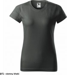 MALFINI Basic 134 - ADLER - Koszulka damska, 160 g/m - ciemny khaki L. Brązowe t-shirty damskie Malfini, l, bez wzorów, bez kołnierzyka. Za 22.14 zł.