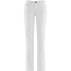 Dżinsy "Wyszczuplające sylwetkę" STRAIGHT bonprix biały. Jeansy damskie marki bonprix. Za 49.99 zł.
