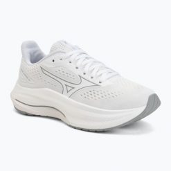 Buty do biegania damskie Mizuno Wave Inspire 22. Białe obuwie sportowe damskie Mizuno, bez wzorów, z materiału, do biegania, mizuno wave. Za 729.99 zł.
