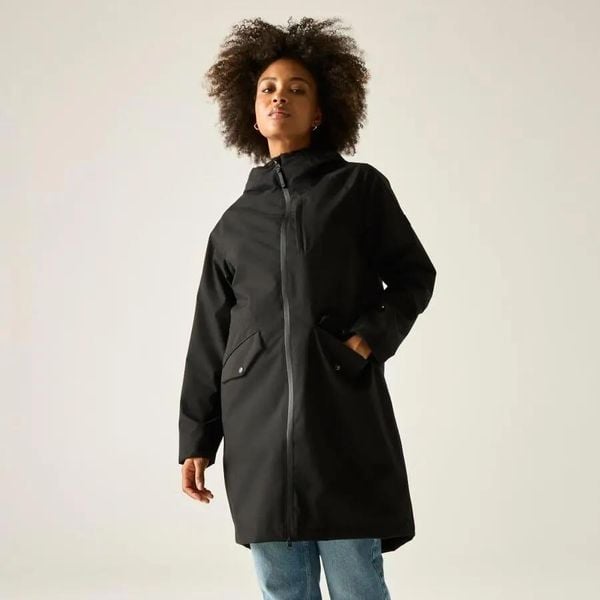 Parka dla kobiet Regatta Levita. Czarne parki damskie Regatta, m, bez wzorów, z materiału, eleganckie, z kapturem. Za 298.50 zł.