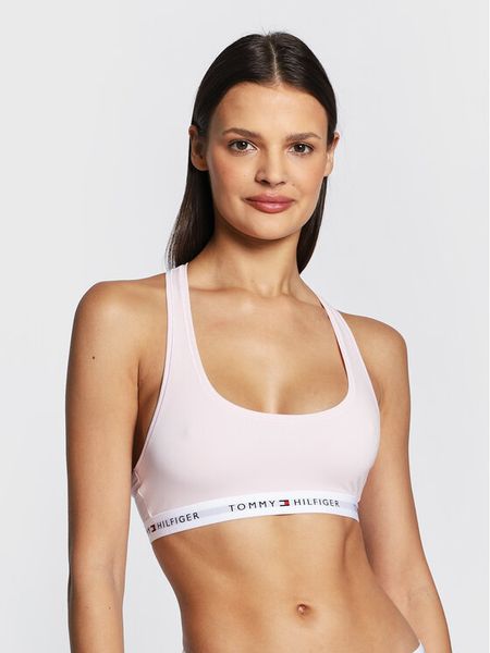 Tommy Hilfiger Biustonosz top UW0UW03820 Różowy. Czerwone biustonosze Tommy Hilfiger, bez wzorów, z bawełny. Za 99.99 zł.