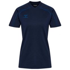 Damski jersey Hummel Move 2.0. Niebieskie t-shirty damskie Hummel, bez wzorów, z jersey, casualowe, bez kołnierzyka. Za 181.50 zł.