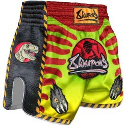 Szorty do Muay Thai 8 Weapons Jurassic. Czerwone szorty damskie 8 WEAPONS, m, z aplikacjami, z materiału, militarne. Za 314.25 zł.