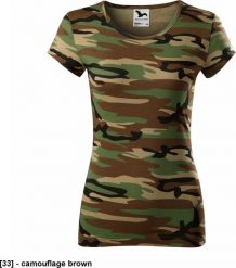 MALFINI Camo Pure C22 - ADLER - Koszulka damska, 150 g/m, 100% bawełna, - camouflage brown L. Brązowe t-shirty damskie Malfini, l, bez wzorów, z bawełny, bez kołnierzyka. Za 26.55 zł.
