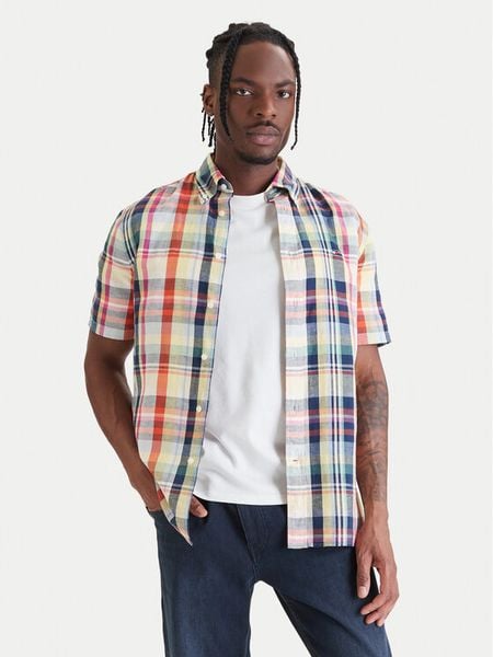 Tommy Hilfiger Koszula MW0MW43126 Kolorowy Regular Fit. Koszule męskie Tommy Hilfiger, l, bez wzorów, z bawełny, bez kołnierzyka, bez ramiączek. Za 267.99 zł.