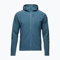 Bluza trekkingowa męska Black Diamond Coefficient Storm Hoody. Niebieskie bluzy męskie Black Diamond, m, bez wzorów, bez kaptura. W wyprzedaży za 469.99 zł.