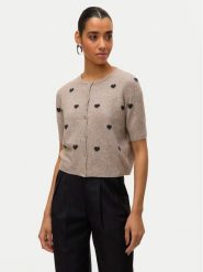 Vero Moda Kardigan Doffy 10330795 Beżowy Regular Fit. Brązowe kardigany damskie Vero Moda, s, bez wzorów, z syntetyku, bez kołnierzyka, bez ramiączek, bez kaptura. Za 159.99 zł.