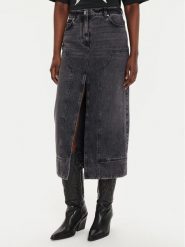 PINKO Spódnica jeansowa Gregoriana Gonna 03903 A20U Czarny Regular Fit. Czarne spódnice damskie Pinko, bez wzorów, z bawełny. Za 699.99 zł.