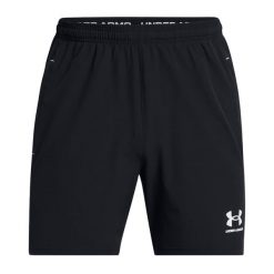 Spodenki piłkarskie męskie Under Armour Challenger Pro Woven. Czarne krótkie spodenki sportowe męskie Under Armour, m, bez wzorów, do piłki nożnej. W wyprzedaży za 129.00 zł.