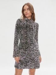 Bruuns Bazaar Sukienka koktajlowa BBW3693 Czarny Regular Fit. Czarne sukienki damskie Bruuns Bazaar, bez wzorów, z syntetyku, wizytowe, bez kołnierzyka, bez ramiączek. Za 899.99 zł.