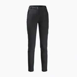 Spodnie softshell Jack Wolfskin Geigelstein Slim. Czarne spodnie sportowe damskie Jack Wolfskin, l, bez wzorów, z softshellu, trekkingowe. Za 359.99 zł.