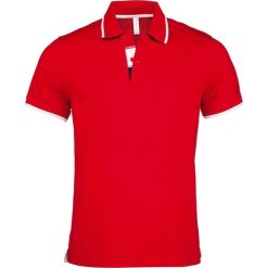 Koszulka polo z piki Kariban. Czerwone koszulki polo męskie KARIBAN, m, bez wzorów, z bawełny, eleganckie, bez ramiączek. Za 167.00 zł.