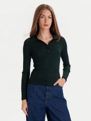 Lacoste Sweter AF4006 Zielony Slim Fit. Zielone swetry damskie Lacoste, bez wzorów, z wełny, bez kołnierzyka, bez ramiączek, bez kaptura. Za 729.99 zł.