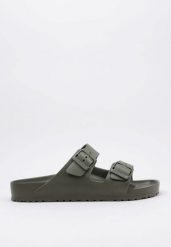 Klapki męskie Birkenstock Arizona Eva. Zielone klapki męskie Birkenstock, z materiału. Za 323.00 zł.