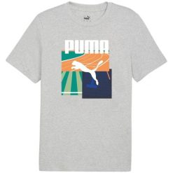 Męska Koszulka Sportowa Summer II. Szare koszulki sportowe męskie Puma, m, bez wzorów, bez kołnierzyka, bez ramiączek, trekkingowe. Za 138.99 zł.