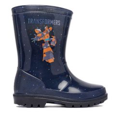 Kalosze TRANSFORMERS. Niebieskie kalosze chłopięce transformers, bez wzorów. Za 69.99 zł.