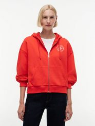 Tommy Hilfiger kurtka dresowa Kobiety Bawełna (100%) czerwony, L. Czerwone kurtki damskie Tommy Hilfiger, l, bez wzorów, z bawełny, bez kaptura. Za 649.95 zł.