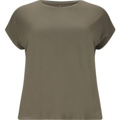 Damska koszulka z rękawem 3/4 Q Sportswear Jenirei. Szare koszulki sportowe damskie ENDURANCE Q, bez wzorów, bez kołnierzyka, bez ramiączek, na fitness i siłownię. Za 173.00 zł.