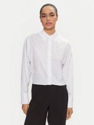 Calvin Klein Koszula K20K208068 Biały Regular Fit. Białe bluzki damskie Calvin Klein, bez wzorów, z bawełny, bez kołnierzyka, bez ramiączek. Za 279.99 zł.
