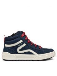 Geox Sneakersy J Weemble J36HAA 022FU C0735 M Granatowy. Niebieskie buty sportowe chłopięce Geox, bez wzorów, ze skóry, bez zapięcia. Za 209.99 zł.