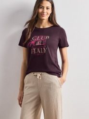 Street One Koszulka Kobiety Bawełna lila, 40. T-shirty damskie Street One, bez wzorów, z bawełny, street, bez kołnierzyka. Za 129.95 zł.