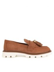 Gino Rossi Loafersy SIMON-115856. Brązowy. Brązowe mokasyny damskie Gino Rossi, ze skóry. Za 279.99 zł.