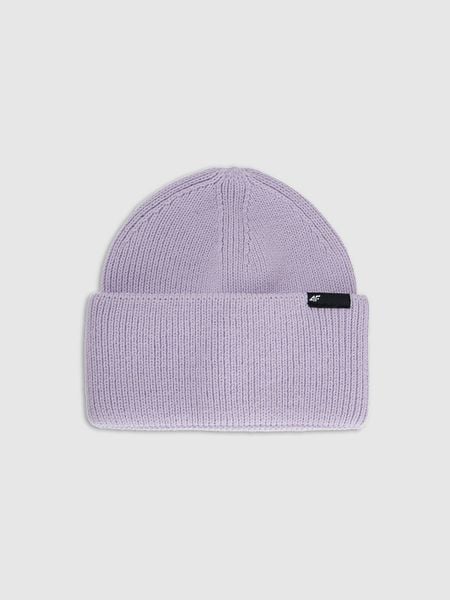 4F Czapka zimowa z dodatkiem wełny dziecięca - fioletowa Uniwersalny. Fioletowe buty zimowe dziewczęce 4f, bez wzorów, z materiału, bez zapięcia. Za 39.99 zł.