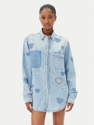 One Teaspoon Koszula jeansowa Everyday Studded 26714 Niebieski Relaxed Fit. Niebieskie bluzki damskie One Teaspoon, xs, bez wzorów, z bawełny, bez kołnierzyka, bez ramiączek. Za 539.99 zł.